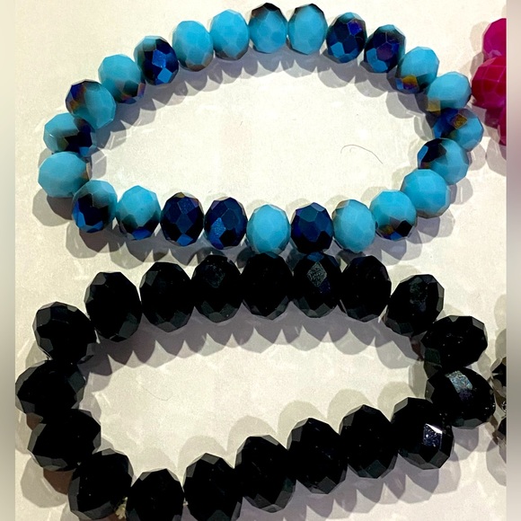 8-Piece Bundle Briolette Bead Stretch Bracelet - Picture 8 of 16